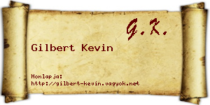 Gilbert Kevin névjegykártya